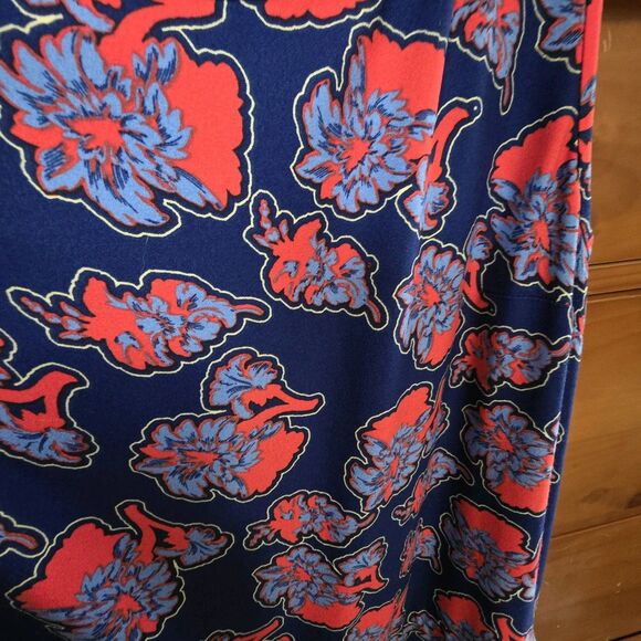 ANTHROPOLOGIE Peter Som X Made in Kind Tiered Floral Dress Size 4 Blue Red - Picture 9 of 15